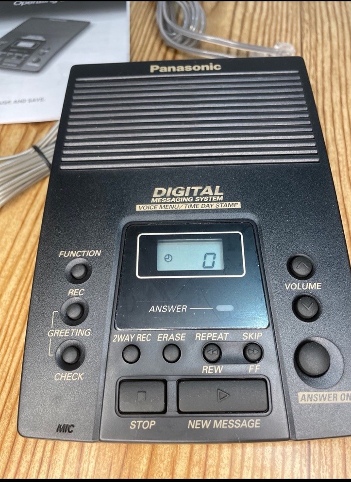 Vintage 90’s Panasonic Digital Answering Machine -WORKING-