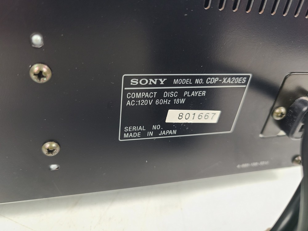 SONY CDP-XA20ES Compact disc Player CD Pulse D/A converter