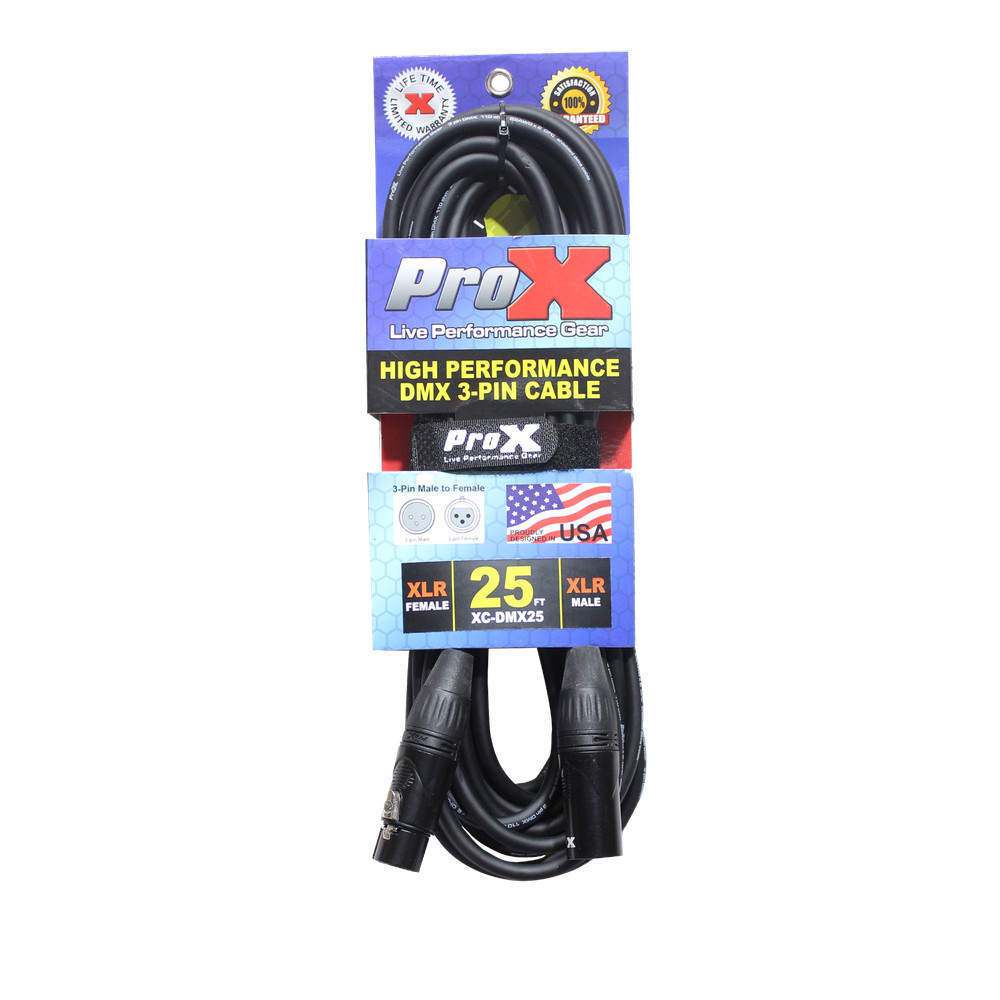 30 ProX 3 Pin DMX Cables 25ft High Performance Lighting Cable - Data Cable