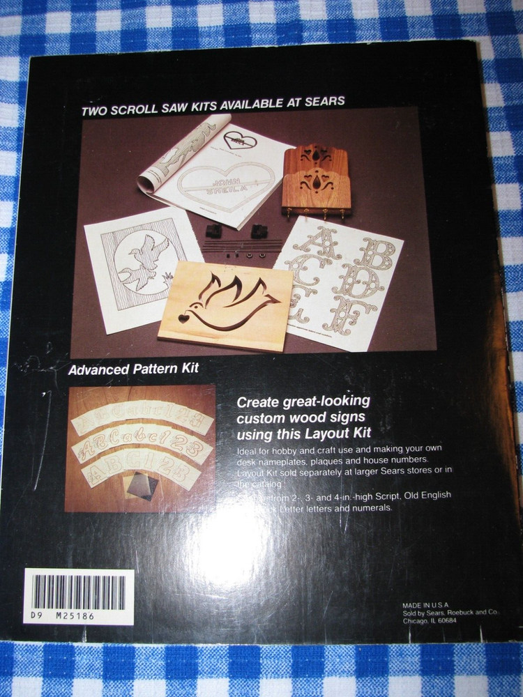 1996 Sears/Craftsman Scroll Saw Handbook W/Patterns Softcover Book