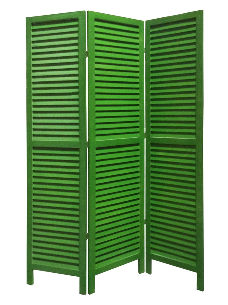 48 X 67 Green Wood Shutter Screen