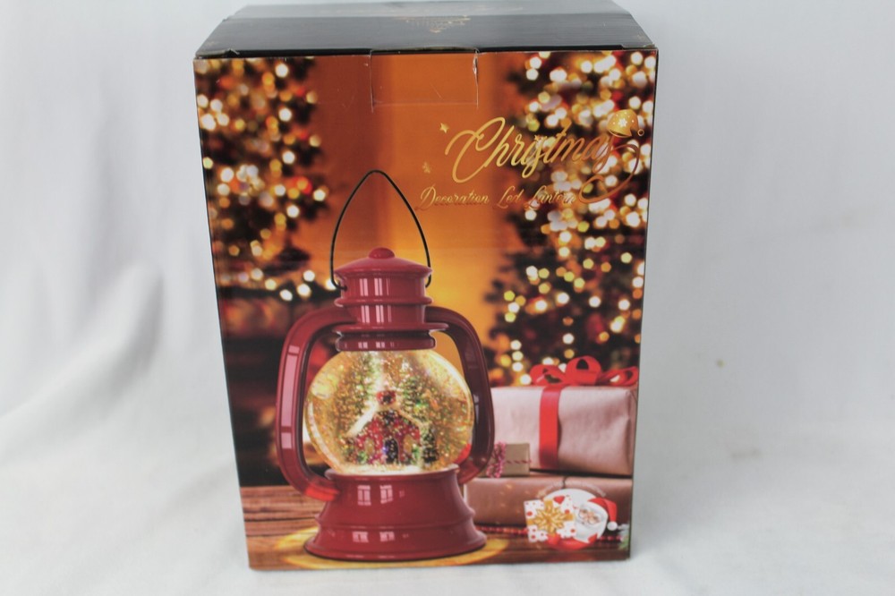 Christmas Snow Globe Lantern, Lighted Water Lantern LED