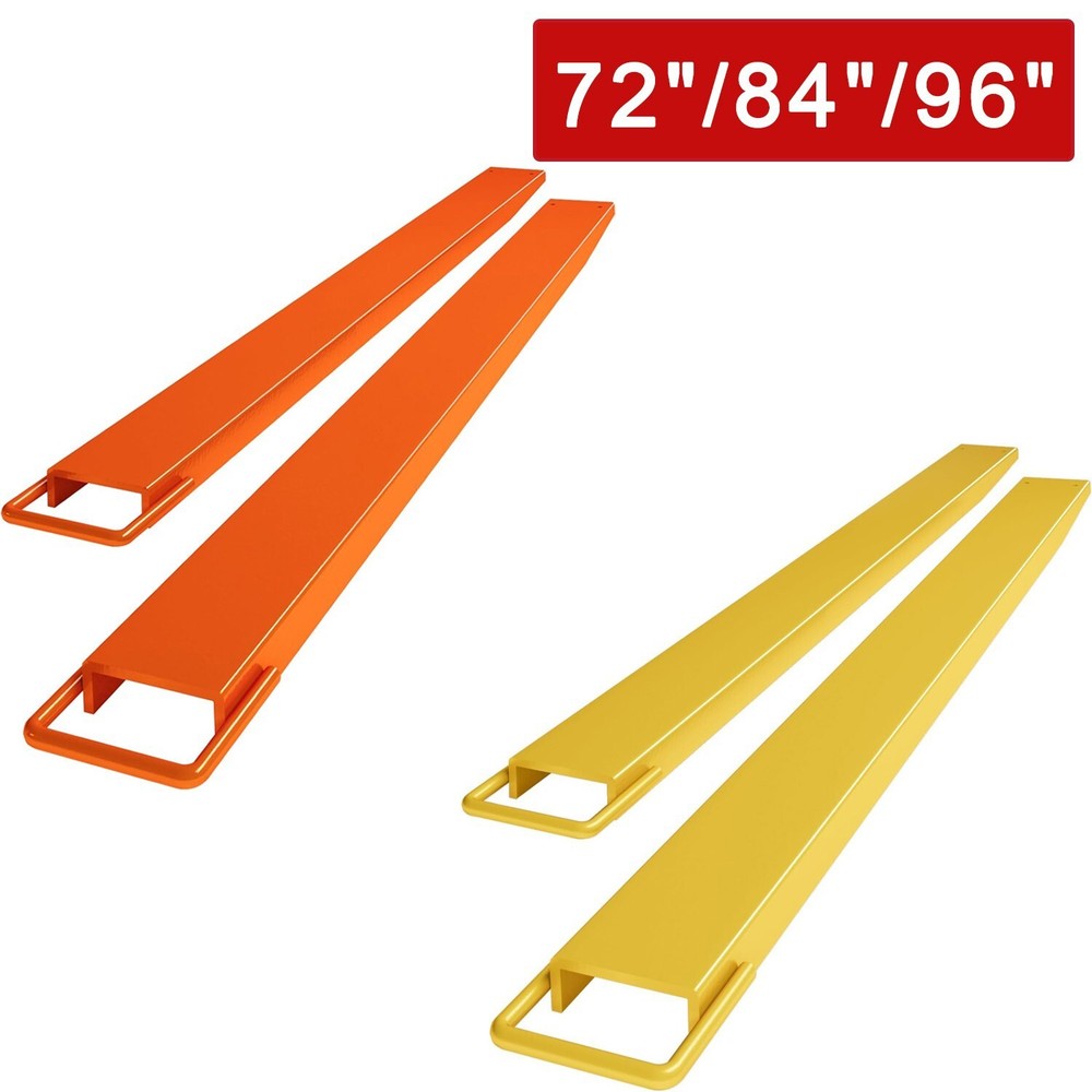 1 Pair 72"/84"/96" Length Pallet Fork Extensions 4.5" Width Forklift Extensions