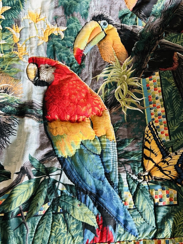 Handmade Quilted Tropical Wall Hanging