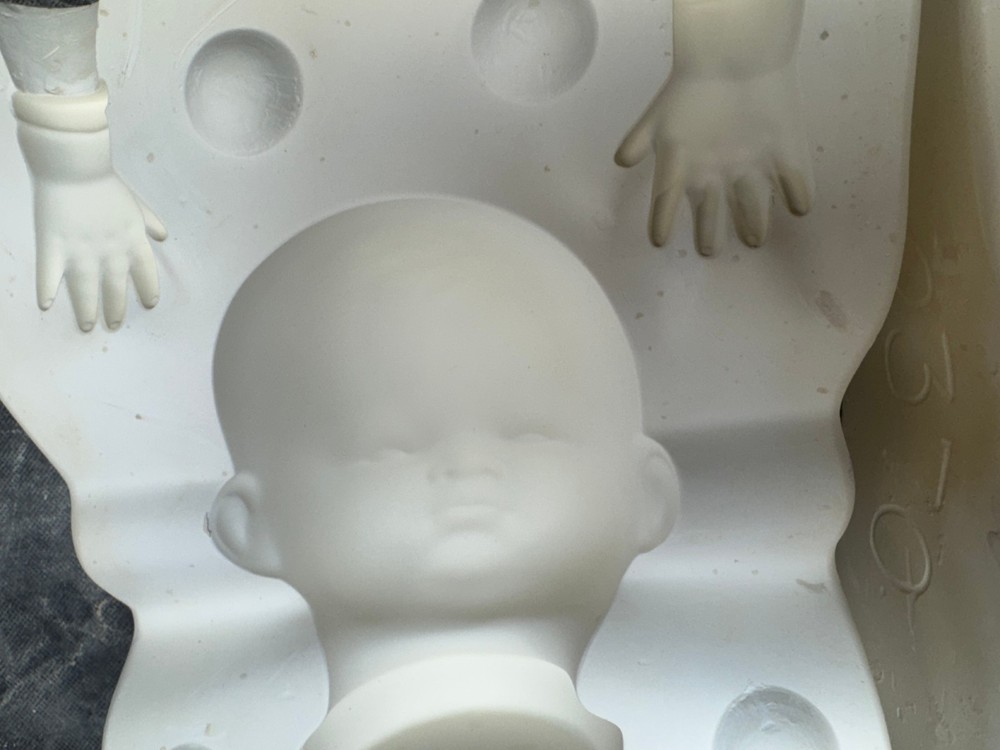 Bell Ceramic Casting Mold Doll Head & Hands Mold #2370