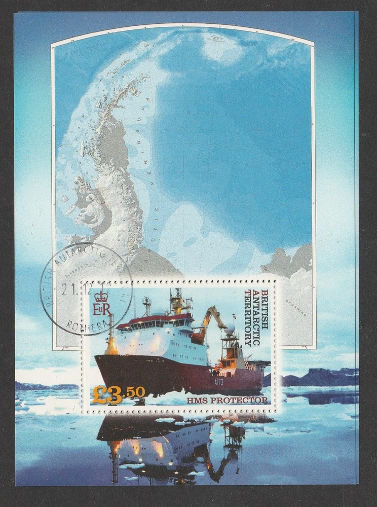 British Antarctic Territory 2012 HMS Protector m/sheet SG MS 594 Fine used.
