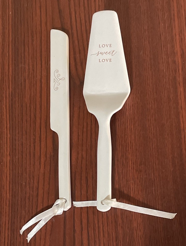 Cake Knife & Server Style Me Pretty Ceramic Wedding Set