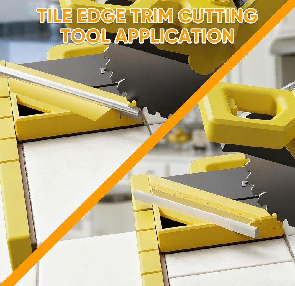 Tile Trim Tool, Tile Edge Trim Cutting Tool for Installation, Precise 45-Degr...