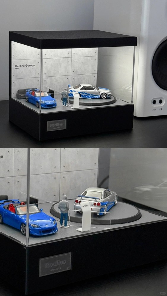 1:64 Scale Desktop Rotating Parking Diorama Display Model