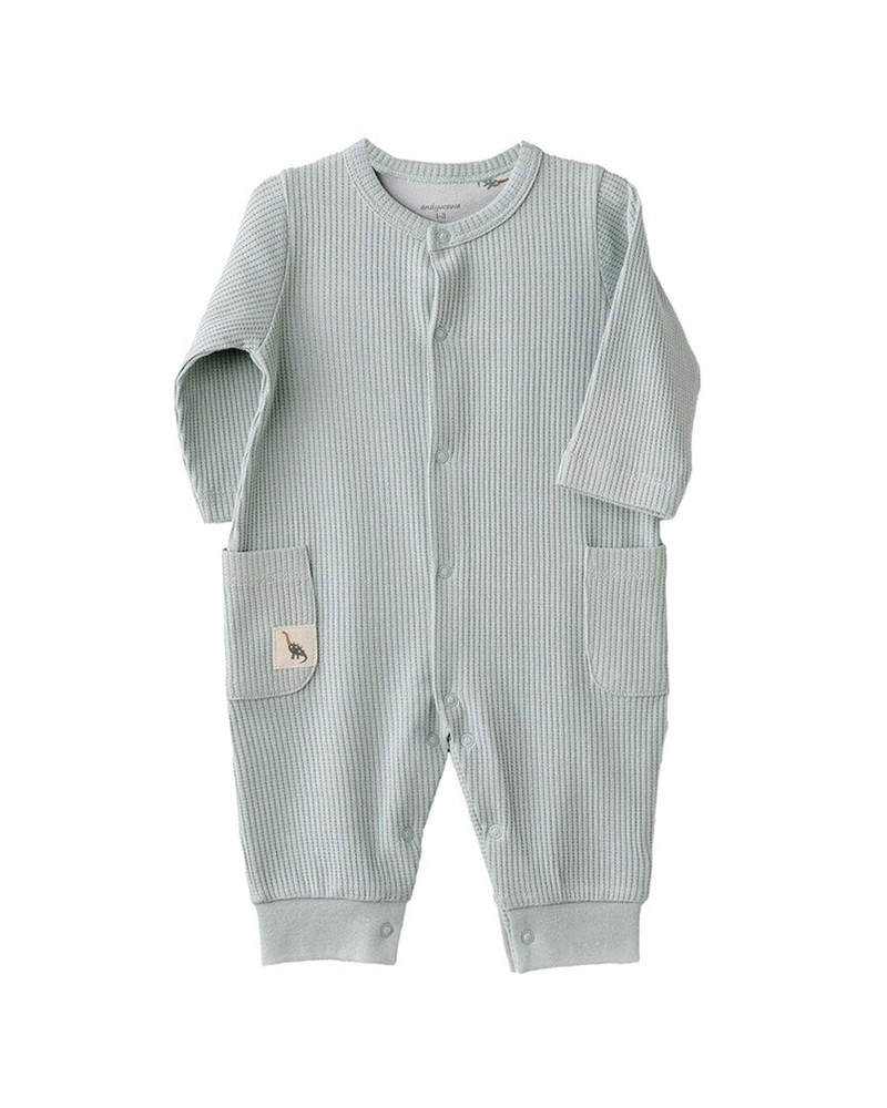Andywawa Ribbed Giraffe Pocket Romper