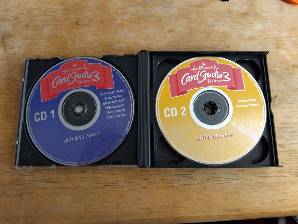 Hallmark Card Studio 3 Deluxe PC CD-Rom 3 Disc Software Set -A03
