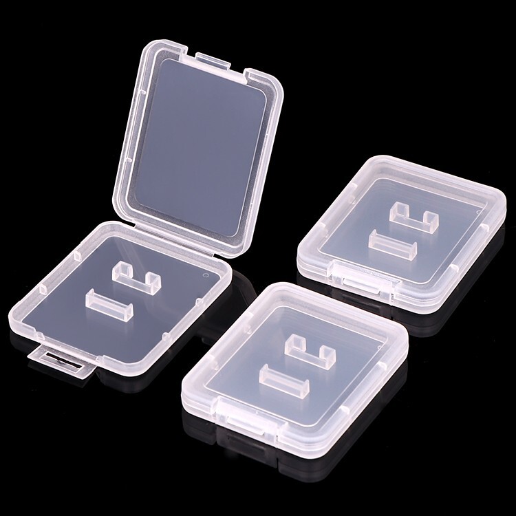 5pcs Portable Clear Micro SD Card Holder Plastic Memory Card Case Mini Box