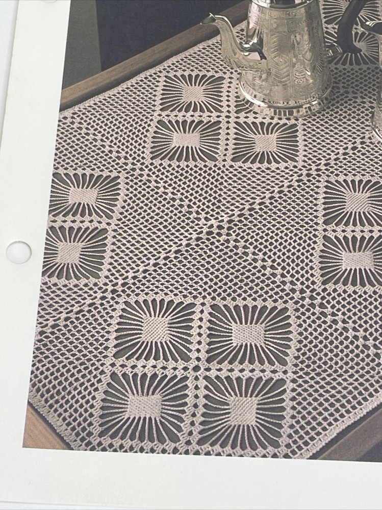 Squares Within A Square Tray Mat Marshall Cavendish Crochet Pattern