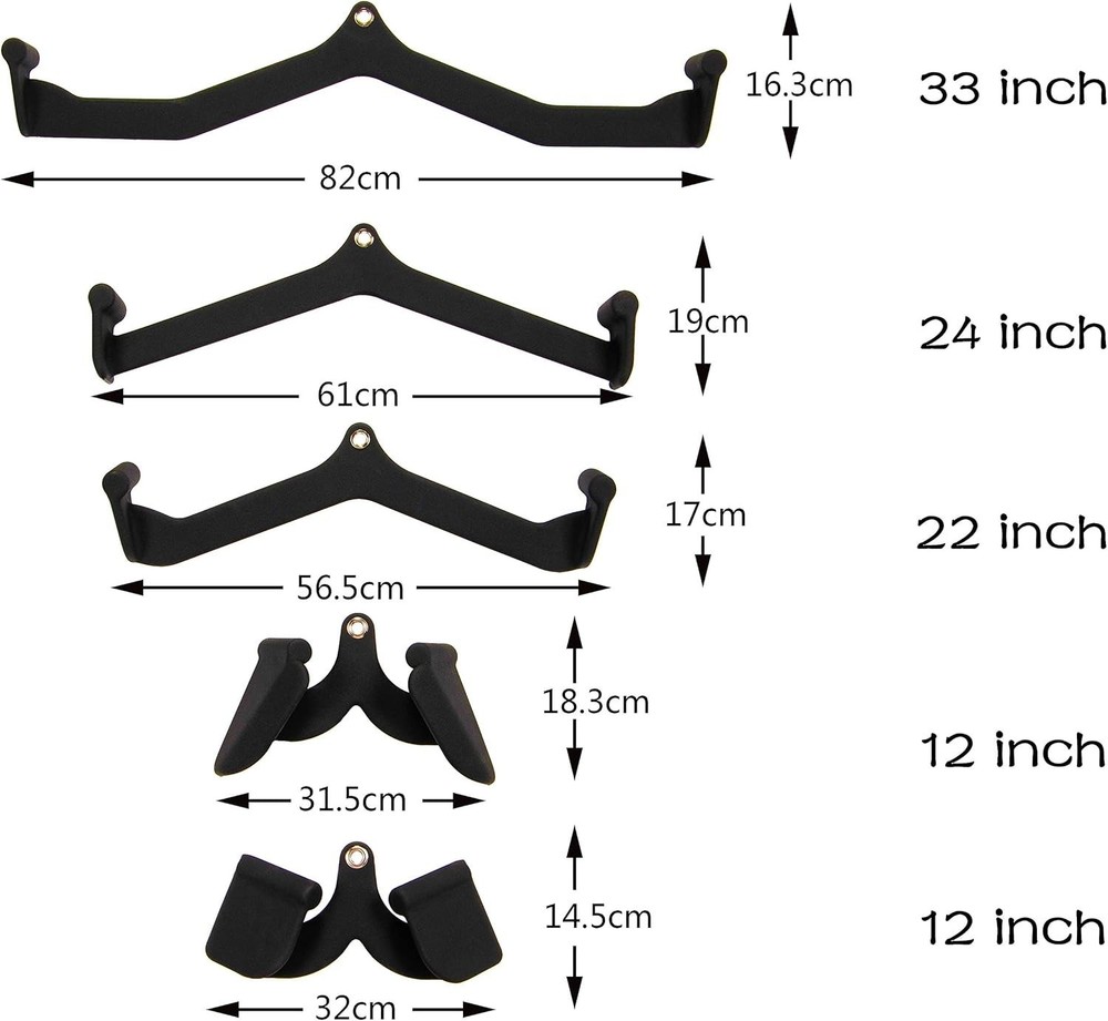 Cable Machine Attachments 5-Piece Combo