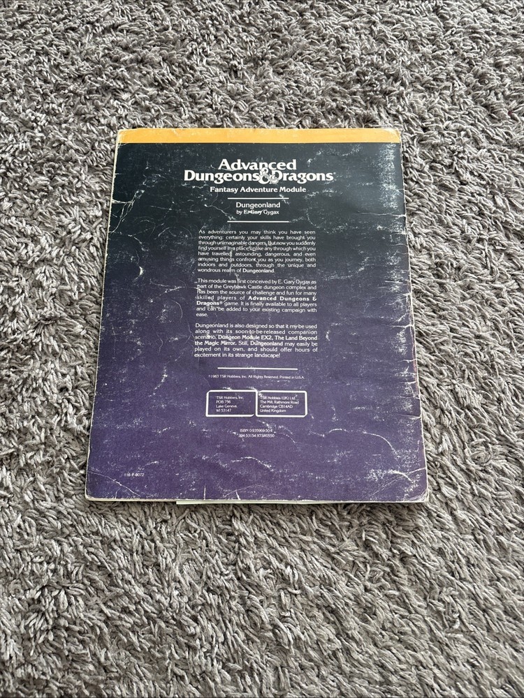Dungeonland Adventure Module - AD&D EX1