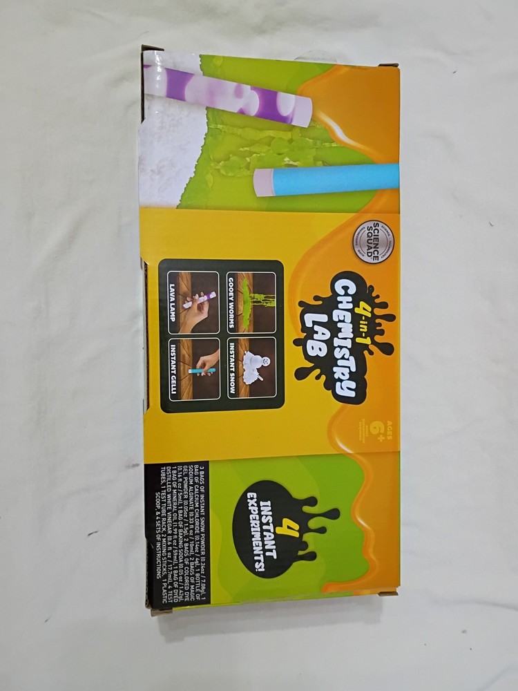 Science Squad 4 In 1 Chemistry Lab 4 Instant Experiment 6+ Sealed
