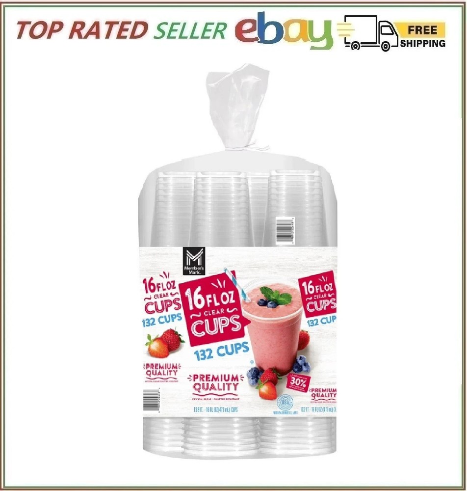 Member's Mark Clear Plastic Cups (16 oz., 132 ct.)