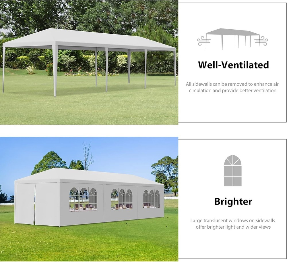 Large Backyard Canopy Tent with Removable Walls