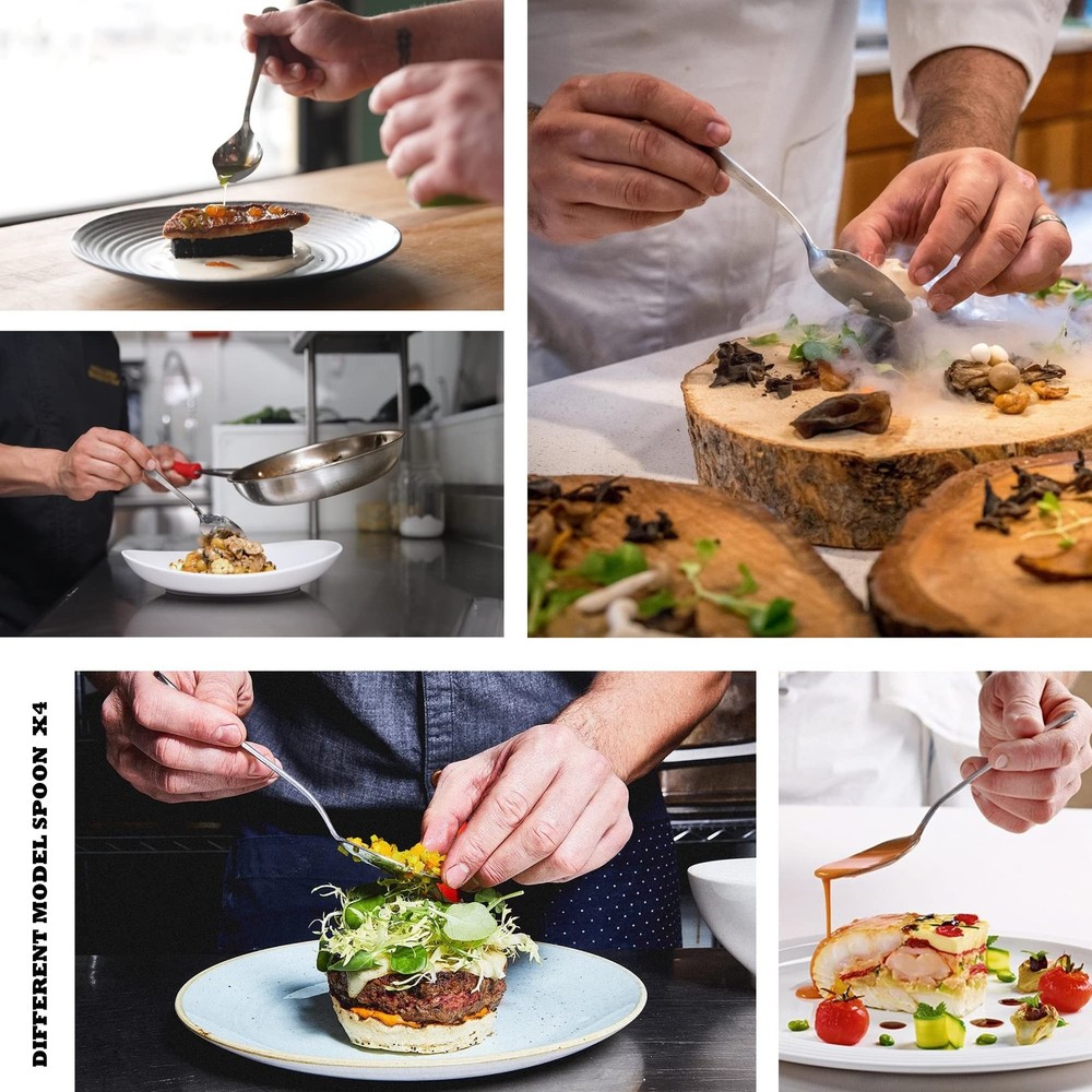 CREATIVECHEF Professional Chef Plating Kit, 10 Piece Culinary Plating Set, Bl...