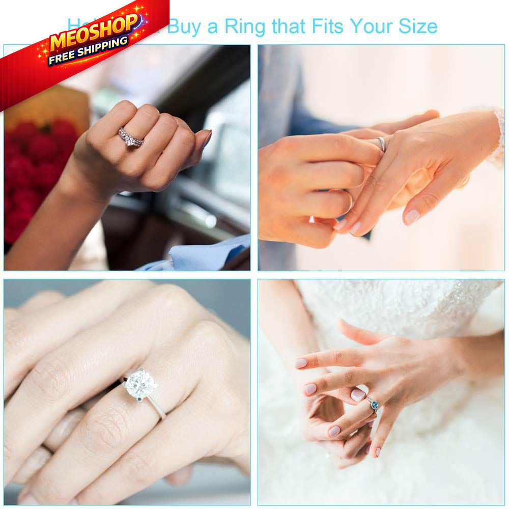 UUBAAR Ring Sizer and Measuring Tool, 5-in-1 Pro Sizing Kit: silver