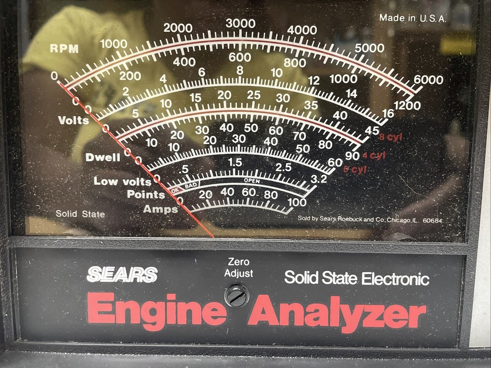 Sears Solid State Electronic Engine Analyzer Model 161.216300 Made USA *UNTESTED