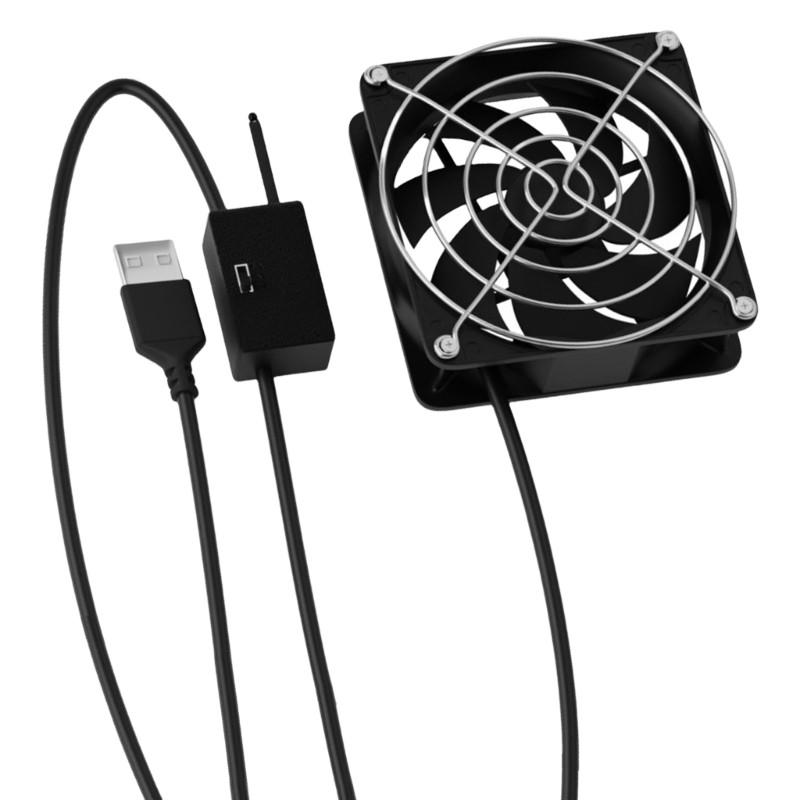 8cm USB Cooling Fan Adjustable Thermostat with 3 Speed Temperature Control