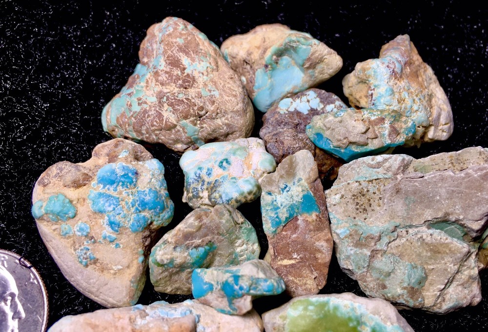 ~X - 14B Select Natural Royston Turquoise Rough