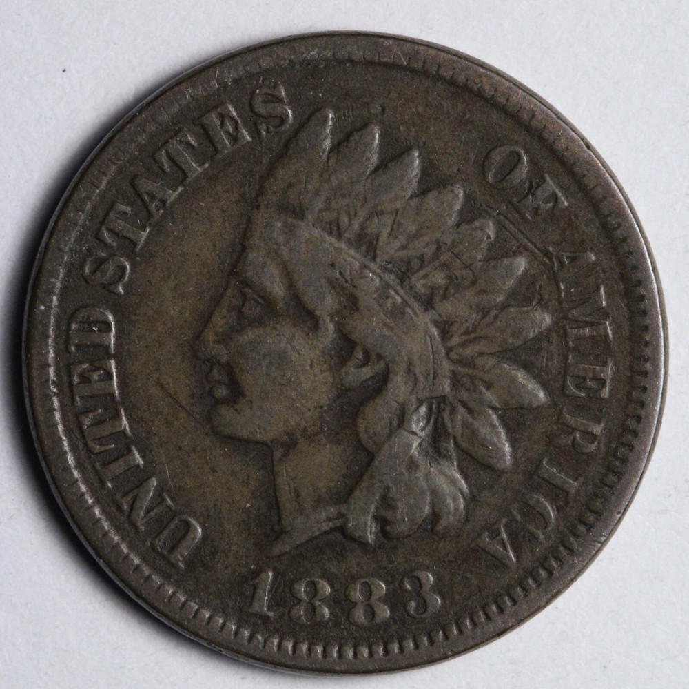 1883 Indian Head Cent Penny VF E125 DUE