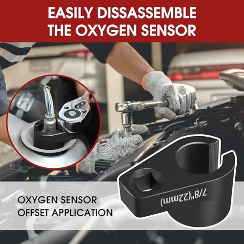 5PCS O2 Oxygen Sensor Socket Set, 3/8 in Drive, 7/8 in (22mm), Premium Removal
