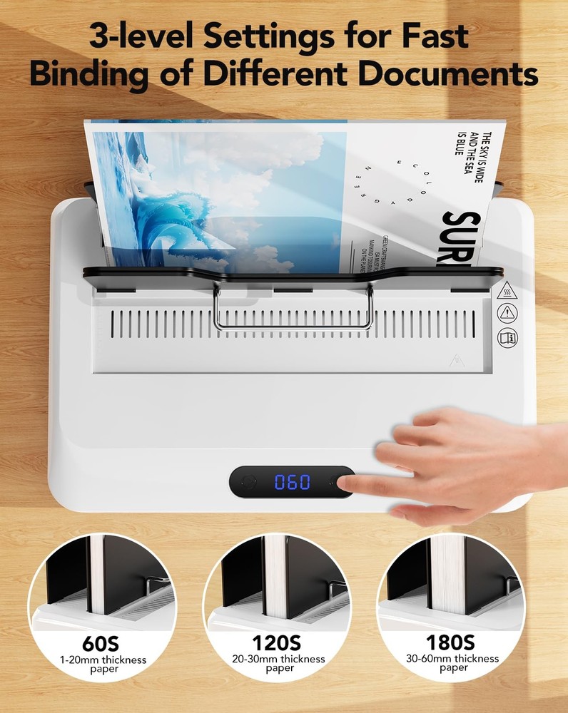 MAKEASY Thermal Binding Machine 500 Sheets Capacity with 10PCS Binding...