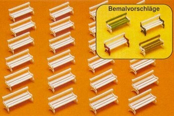 Preiser 79565 N Scale Park Benches