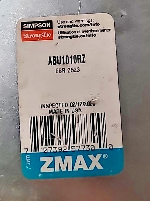 Simpson ABU1010RZ ABU ZMAX Galvanized Adjustable Post Base for 10x10 Rough