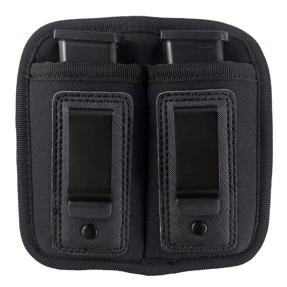 Double Magazine Pouch Single/Double Stack for 9mm .40 .45 .380 .357 Mag Holder
