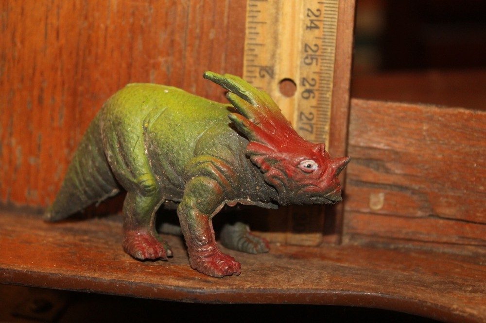 4" Hard Rubber Larami Styracosaurus Dinosaur Action Figure