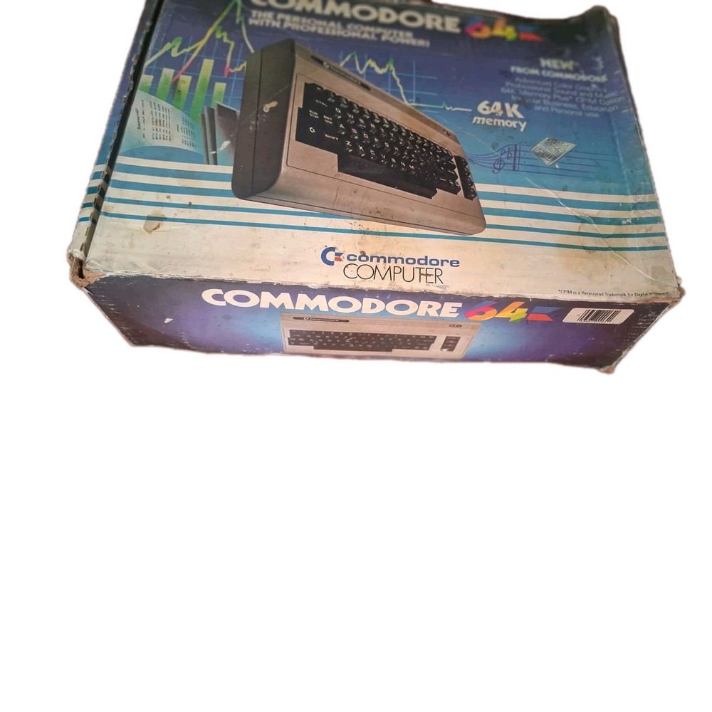 Vintage Commodore 64 Personal Computer in Original Box - C64- Tested Powers On