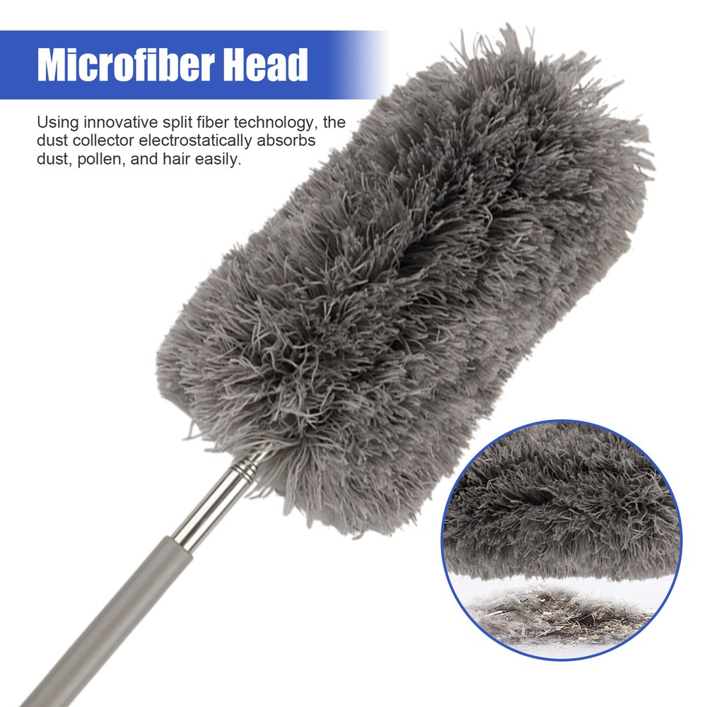 Microfiber Duster Soft Feather Dusting Brush Household Extendable Cleaning Tool