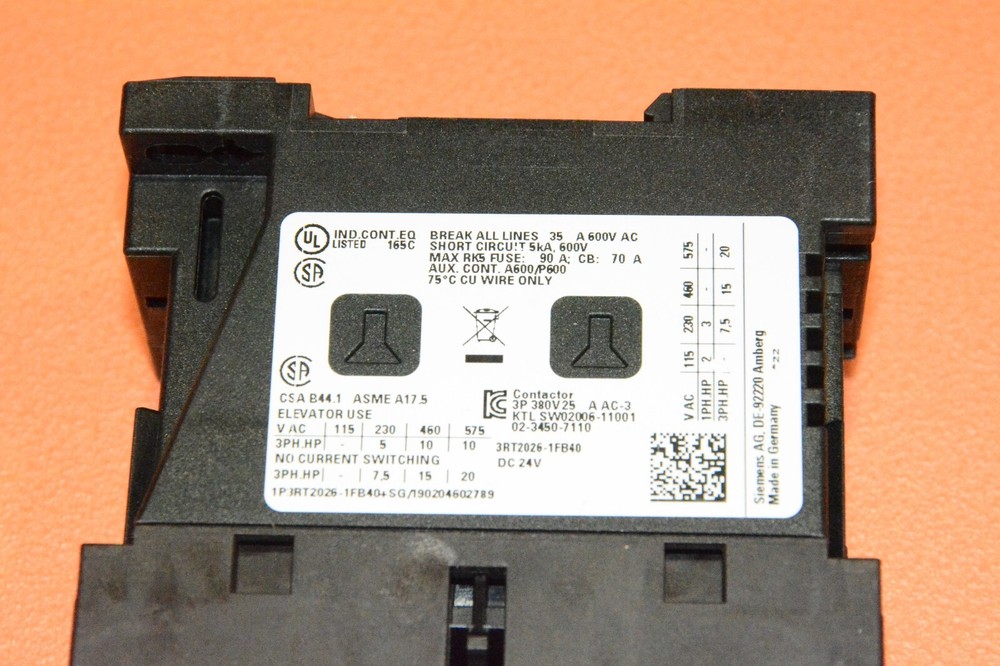 Siemens 3RT2026-1FB40 Contactor