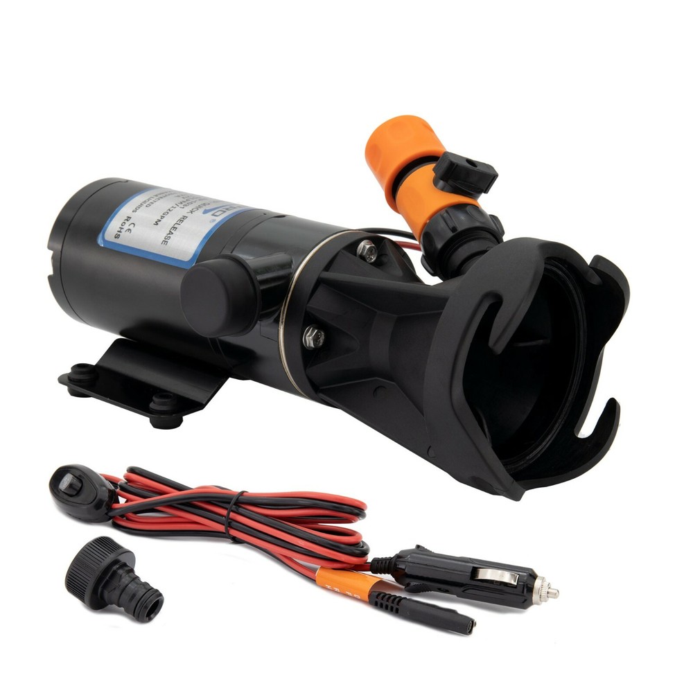 RecPro RV 12V Portable Macerator Pump - Quick Release - Waste Water Processor