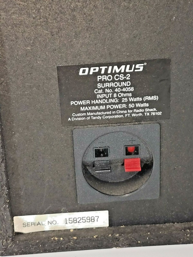 Optimus Pro CS-2 Surround Three Speaker System 40-4058