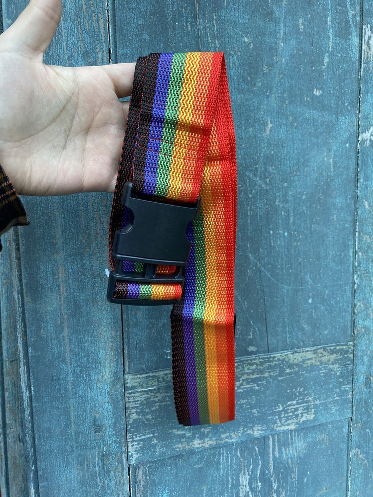 Rainbow Luggage Belt Strap Rainbow Adjustable