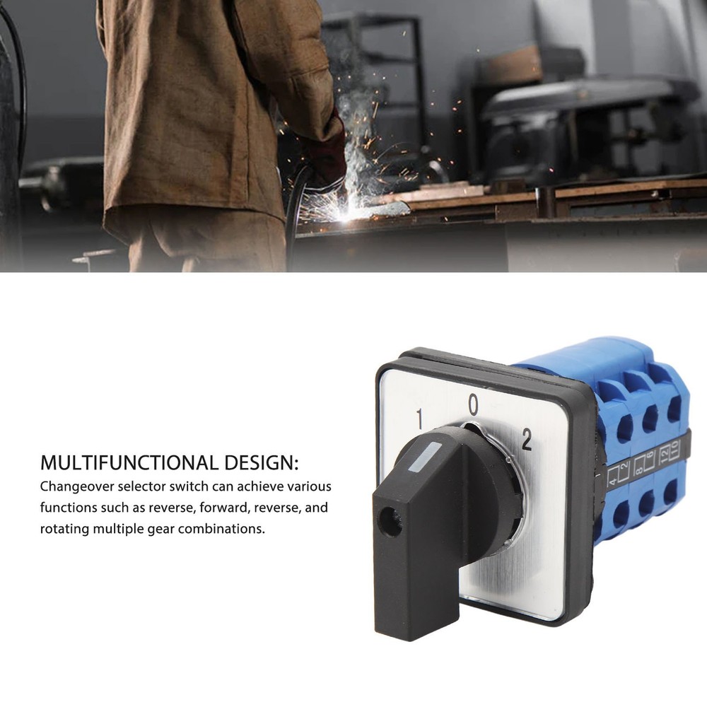 Universal 3 Position Changeover Switch Efficient Rotatory Transfer Switch For Po