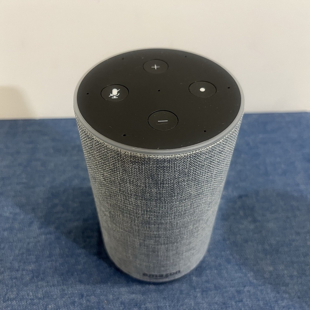 Pair Amazon Echo 2nd Generation Bluetooth Smart Speaker w 1 Charger Works Great