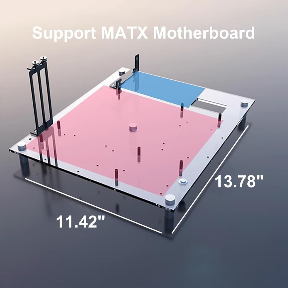 PC Test Bench Open Frame Computer Case DIY PC Case, Support ATX/M‑ATX/ITX Mother