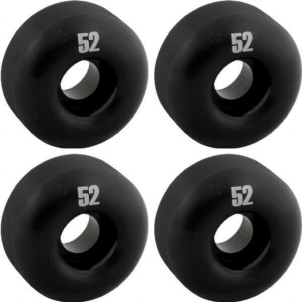 Essentials Skateboard Components White Black Trucks with 52mm Black Wheels, Bear