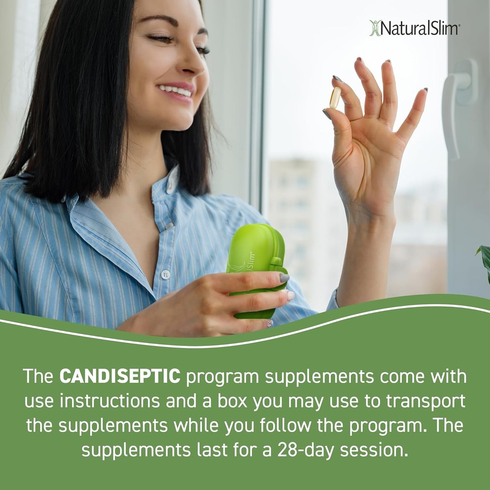 Naturalslim Candida Cleanse Support Supplements Bundle - Candiseptic Kit...