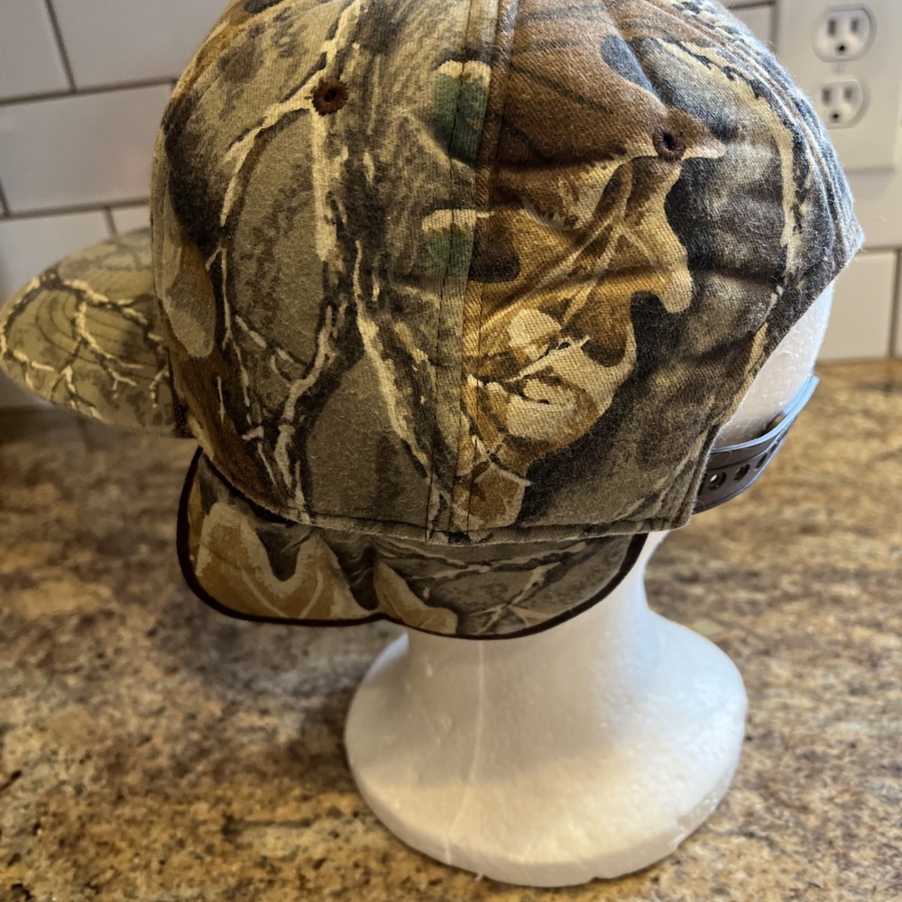 Real Tree Camo Insulated Baseball Hat Cap Ear Flaps SnapBack Snap Back
