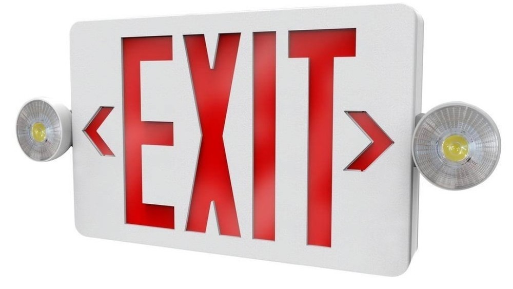 🔴Philips 2-Light Thermoplastic LED White Exit/Emergency Combo 🔴NEW-OPEN BOX🔴1