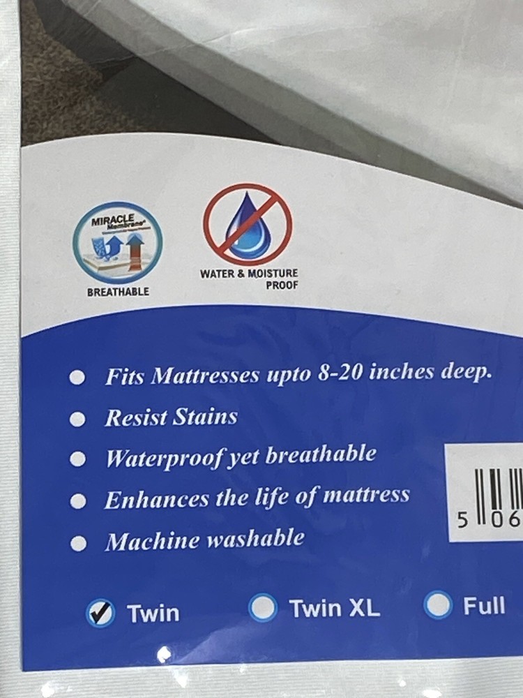 Mattress Protector Twin Bed Niagara Sleep Solution Waterproof Smooth Jersey New