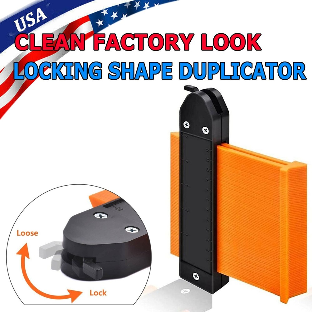 Lock Shape Profile Contour Gauge Plastic Woodworking Tool Duplicator Irregular