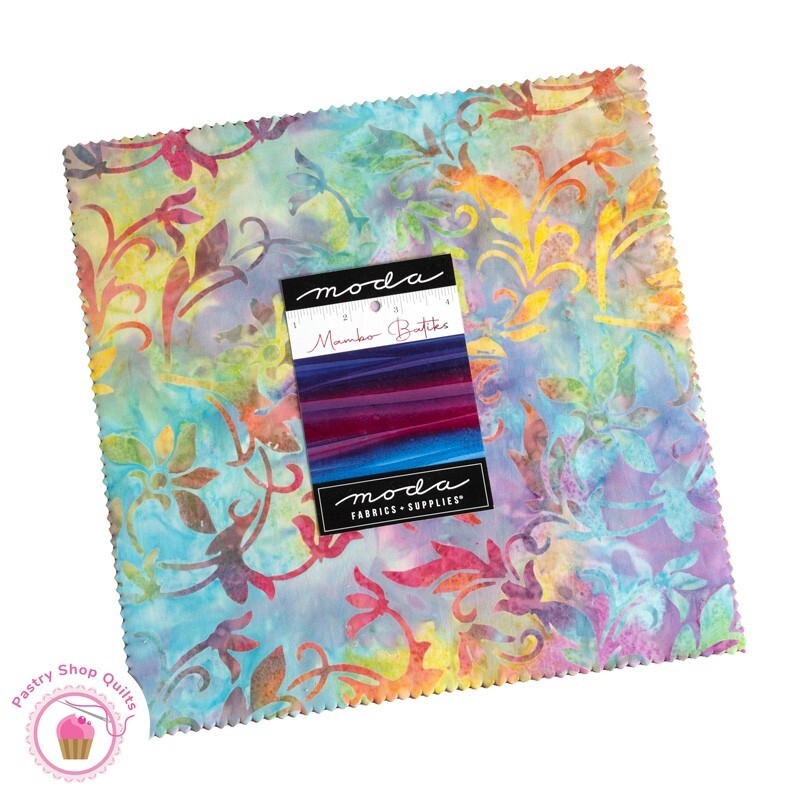Moda MAMBO BATIKS Quilt Fabric Batik LAYER CAKE 42 10" Squares
